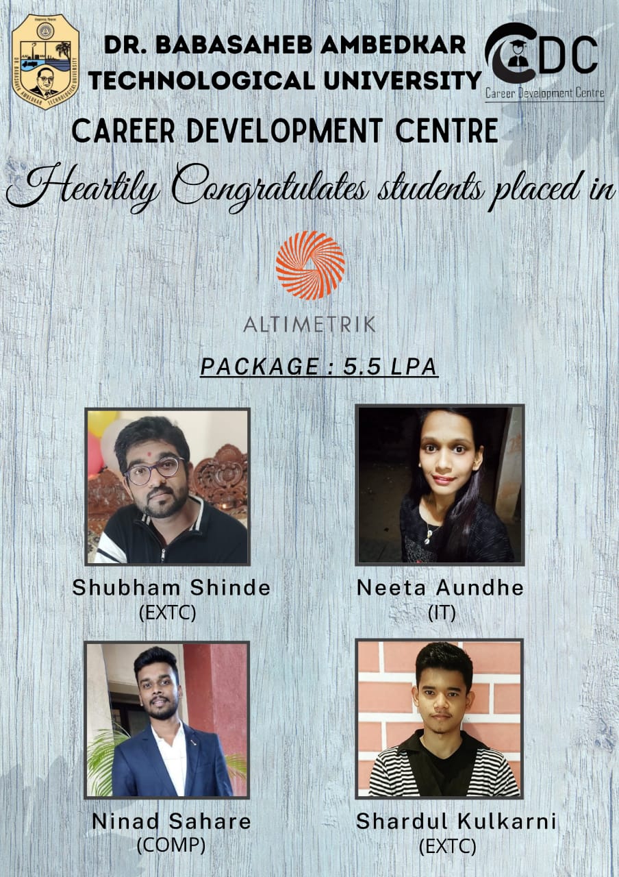 Career Development Centre – Dr.Babasaheb Ambedkar Technological University